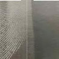 Anti-fingerprint coating sample, coated and uncoated halves