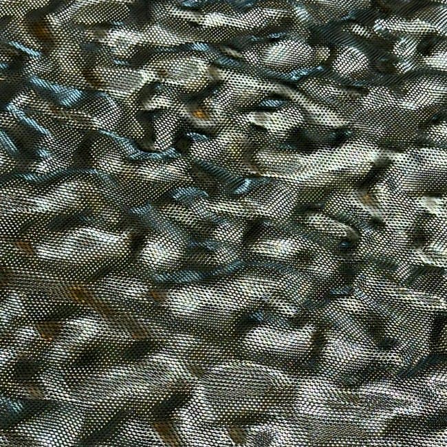 Water Ripple Mesh, expanded aluminium, silver